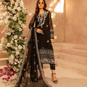 Black Salwar Kameez With Duppata